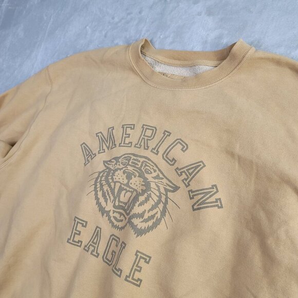 American Eagle Yellow Tiger Graphic Women's Longsleeve Sweater Top | Size M - Picture 2 of 7